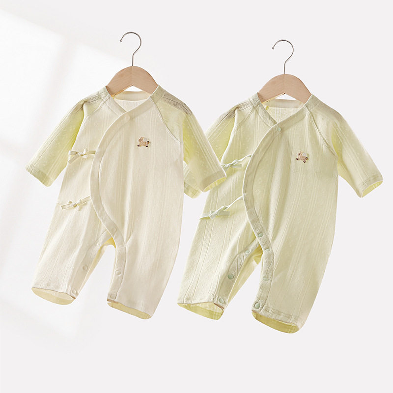 初生儿衣服无骨婴儿连体衣a类夏季宝宝爬服薄款蝴蝶衣新生儿哈衣