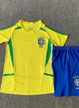2002 Retro Rivaldo Ronaldo KAKA Kids Classic Jersey