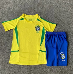 2002 Retro Rivaldo Ronaldo KAKA Kids Classic Jersey