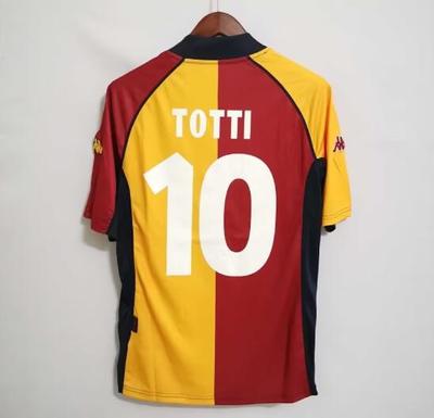 01 02 Retro TOTTI BATISTUTA Home Classic Jerseys