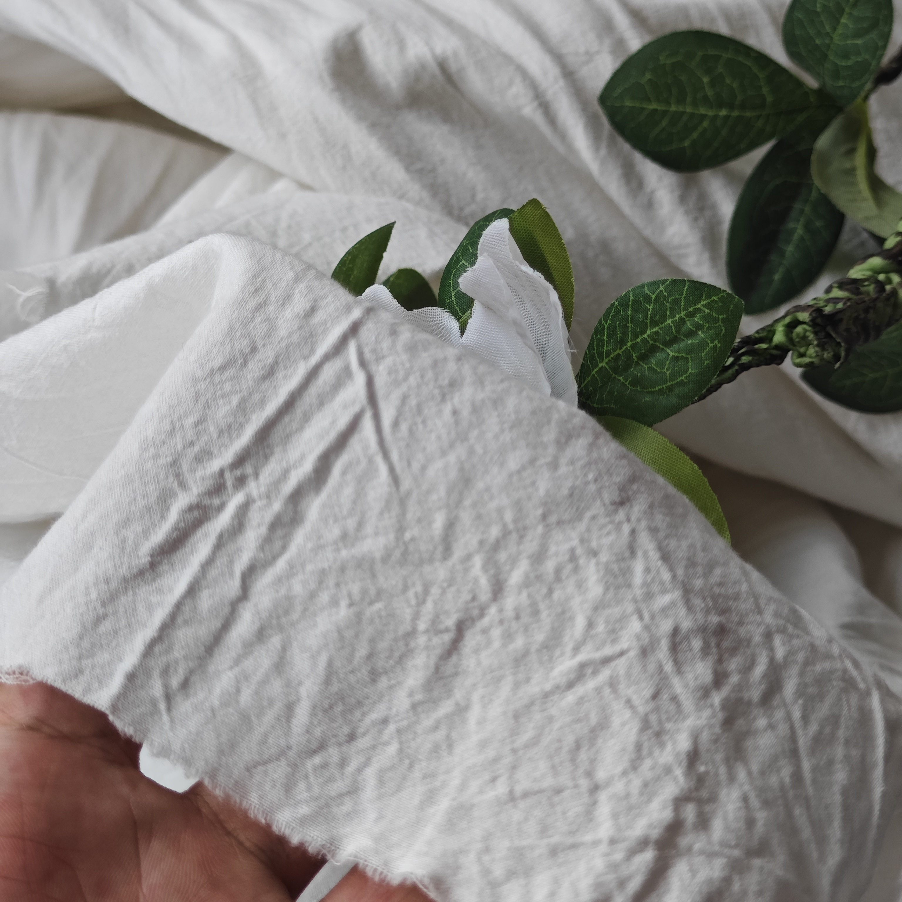 白色纯棉布料水洗棉面料做衣服桌布沙发布床品手工diy棉布布袋包