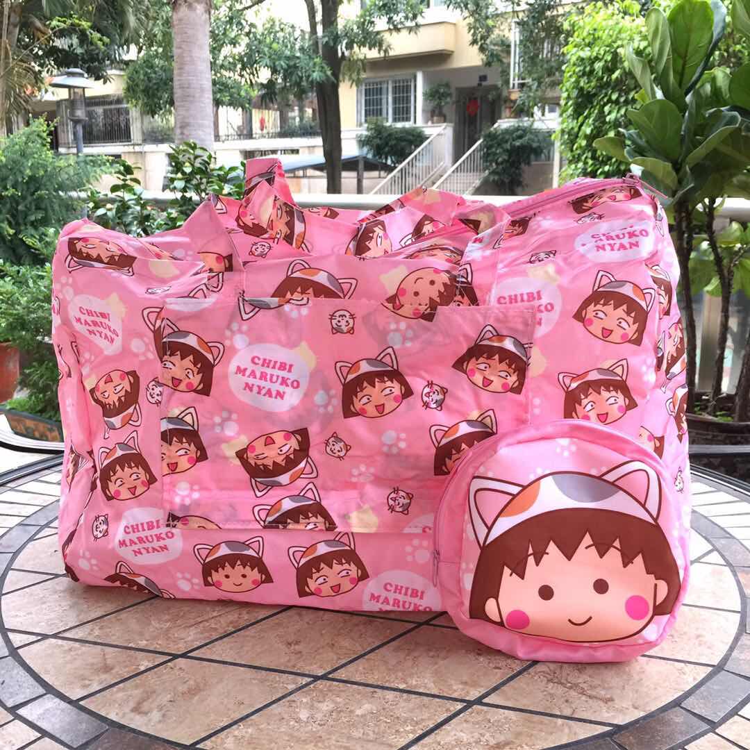 卡通樱桃小丸子大容量便携旅行包折叠手提行李收纳袋女可套拉杆箱|msdalam kategori mod main/animasi/Zhou Bian/cos/permainan papan, kartun/Animasi Zhou Bian, Anime beg galas/Wallet/beg - dari Buy2taobao.com untuk memberikan perkhidmatan ejen Taobao profesional membeli