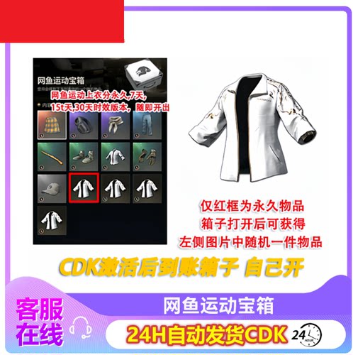 steam绝地求生PUBG网鱼白运动宝箱兑换码端游激活码CDK