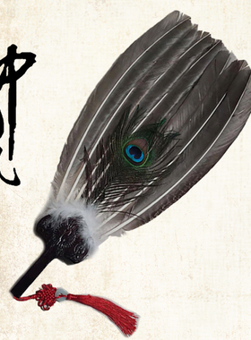 复古中国诸葛亮孔明羽毛扇子