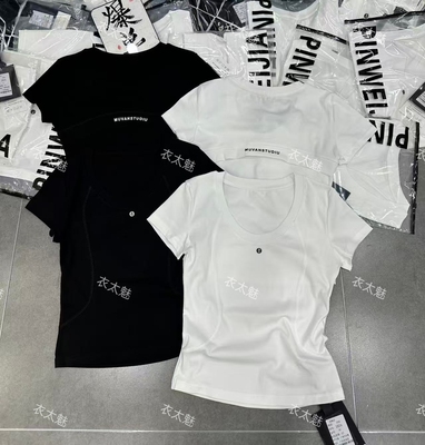 2826款短袖欧货T恤新款净版字母修身夏季显瘦上衣百搭短款女装