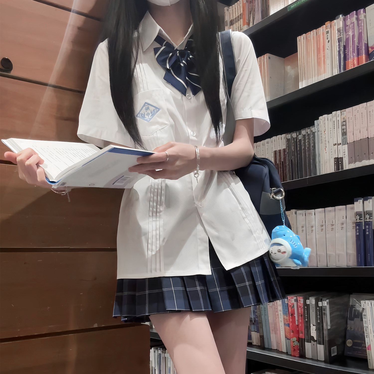衬衫花千猪高中生琴褶短袖学院风图片
