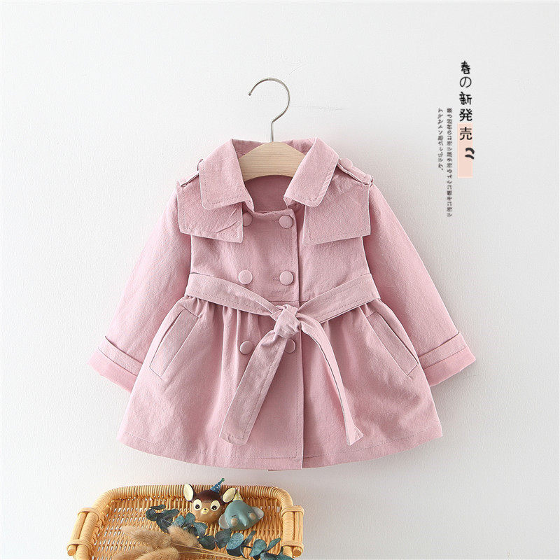 여아 윈드 브레이커 재킷 봄 2024 새로운 패션 0-1-2-3-4 세  봄 가을 야외 윈드 브레이커