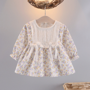 3岁2小宝宝纯棉洋气春秋季 婴儿1 碎花裙子 2026新款 连衣裙女童秋装