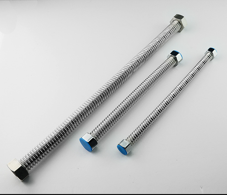 小便斗进水管304不锈钢波纹管防爆防折金属软管可弯曲不变形4分管