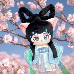 京剧猫明月小青墨紫20CM棉花娃娃公仔玩偶动漫可爱周边同人送礼物