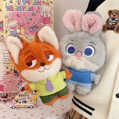 Q版狐狸尼克玩偶朱迪公仔疯狂动物城毛绒玩具生日礼物送闺蜜娃娃