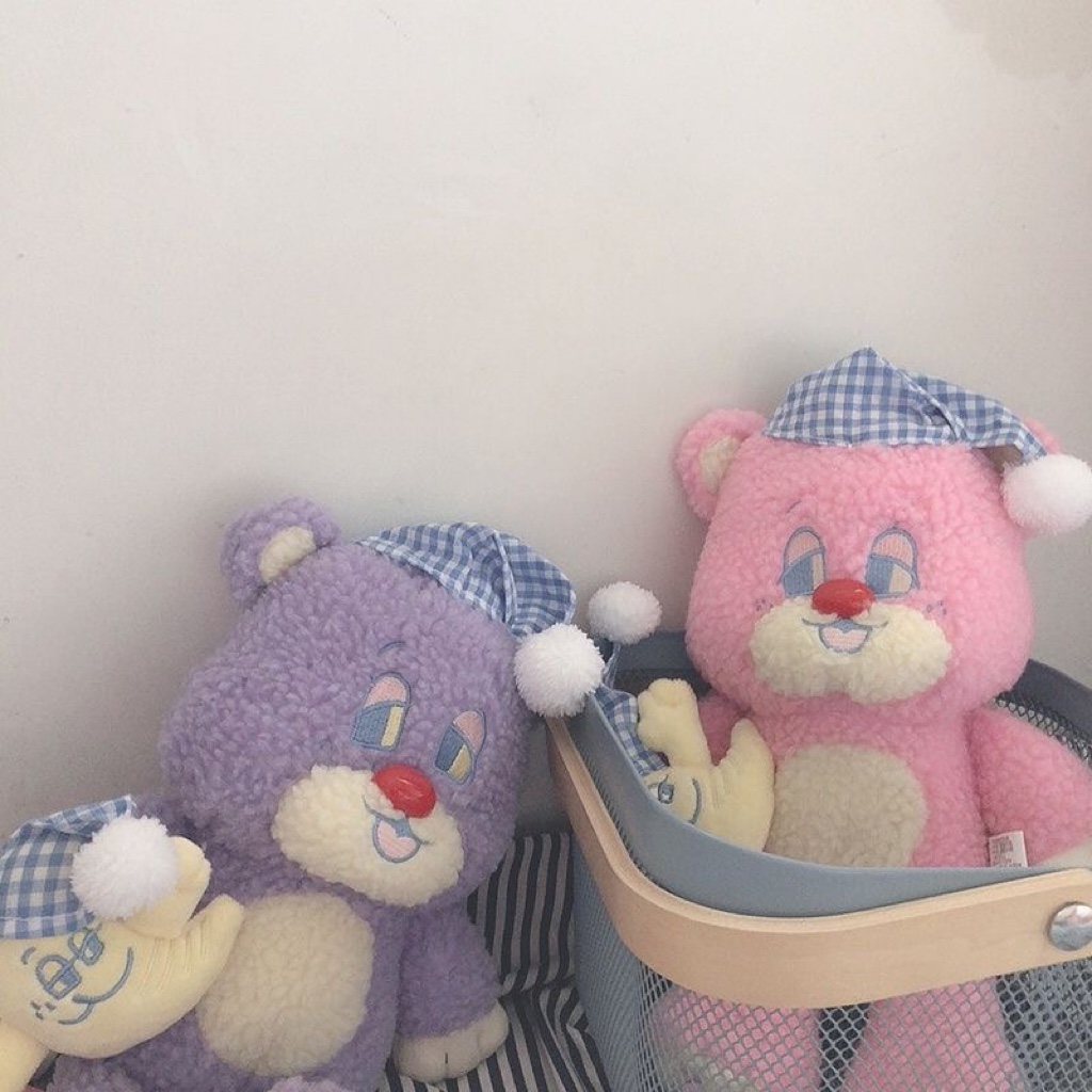 ins韩国可爱睡梦小熊公仔网红少女心毛绒玩具抱枕娃娃生日礼物女