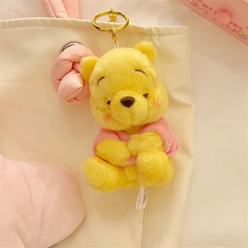 日本东迪睡不醒系列毛绒玩具挂件噗噗小熊维尼钥匙扣可爱书包挂件