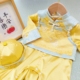 宝宝百天衣满月服新中式 连体衣金色男宝周岁礼服春秋婴儿抓周包屁