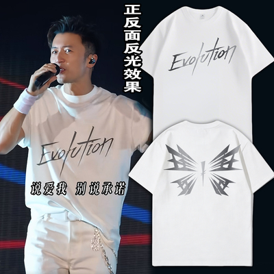 北京谢霆锋演唱会反光同款T恤周边进化应援Evolution纯棉短袖衣服