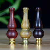 小叶紫檀黑檀男士 烟杆过滤芯粗细便携可拆洗循环香烟烟嘴 葫芦款