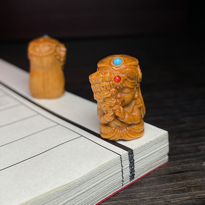 檀香木实木配饰扎吉娘娘民族风DIY手串挂坠脖挂配件手机吊坠脖挂