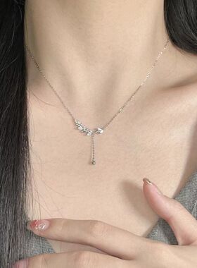 麦穗项链女轻奢小众设计感ins锁骨链2023年新款