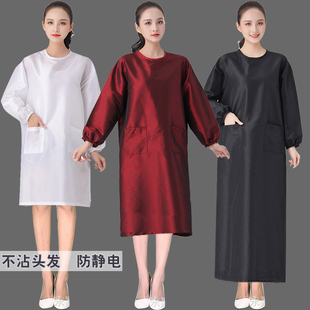 美发师工作服理发师穿的衣服专用围裙防碎发衣不沾发新款罩衣反穿