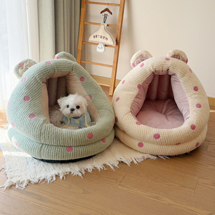 猫窝狗窝四季通用猫床封闭冬季保暖加厚加绒帐篷安全屋猫房子