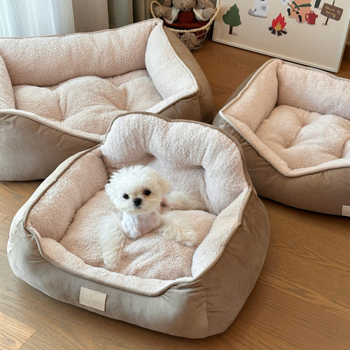 狗窝可拆洗猫狗毛绒保暖加厚