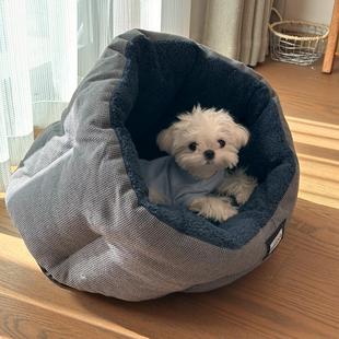 宠物窝保暖厚实耐脏冬季 包围式 狗窝猫窝帐篷狗房子窝垫加绒加厚