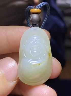 新疆和田白玉籽料佛挂件吊坠手镯财神宝宝锁平安扣xd01035