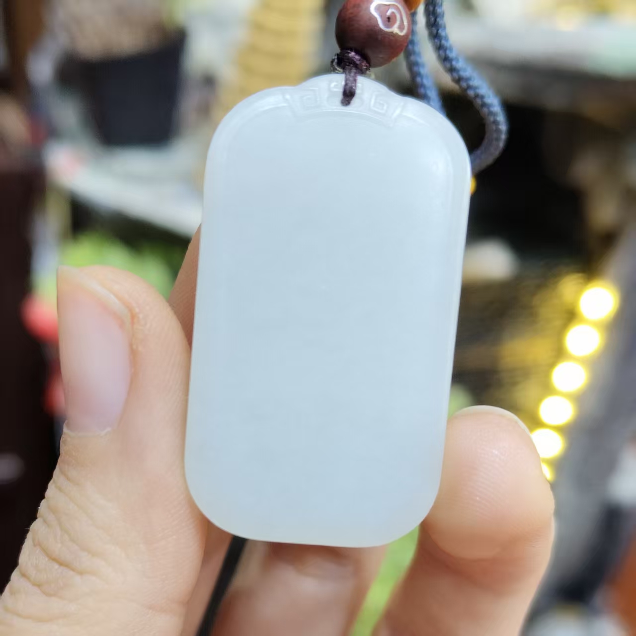 新疆和田白玉山料平安无事牌挂件吊坠XX20043