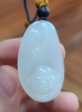 新疆和田白玉籽料佛挂件 平安无事牌 吉祥如意 吊坠 xx01096