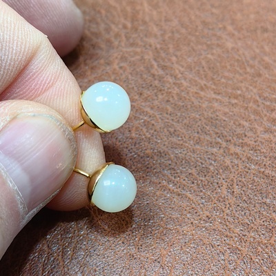 【众筹】迎新春~新疆和田玉耳钉耳夹耳坠~小石头和田玉