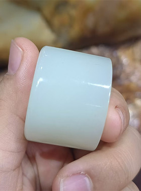 新疆和田白玉籽料扳指  貔貅生肖弥勒佛观音挂件吊坠  xx12119