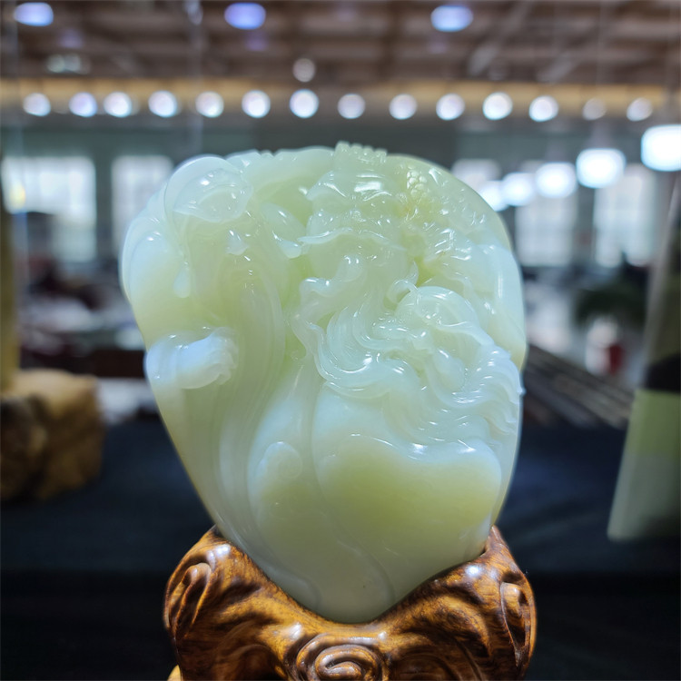 新疆和田白籽料独籽桃园三结义摆件挂件观音佛     ld11036