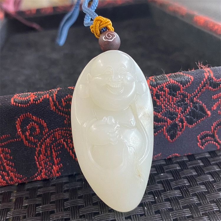 新疆和田白玉籽料佛挂件吊坠手链项链宝宝锁观音财神 ld08093