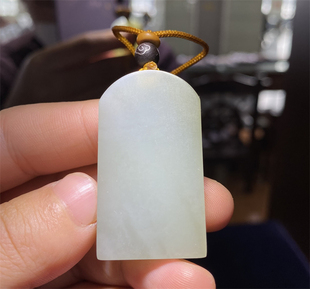 新疆和田沙枣青籽料平安无事牌挂件吊坠观音宝宝锁平安扣ld06093