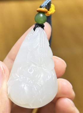 新疆和田白玉山料富甲天下吊坠宝宝锁平安扣平安无事牌ld05082