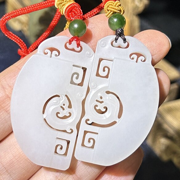 新疆和田籽料龙凤情侣挂件吊坠ld04103  04104