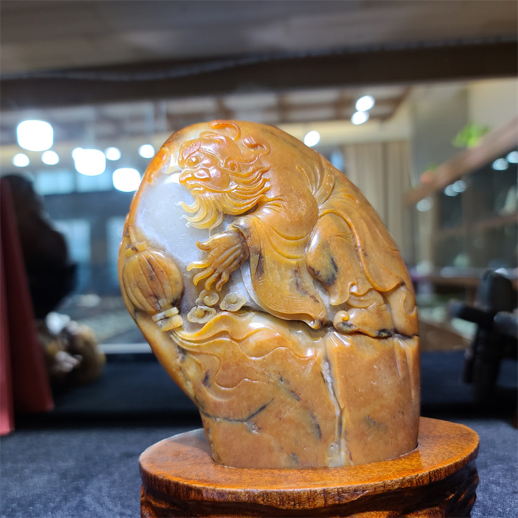 新疆和田黄沁籽料钟馗摆件观音佛宝宝锁平安扣手镯  xd24008