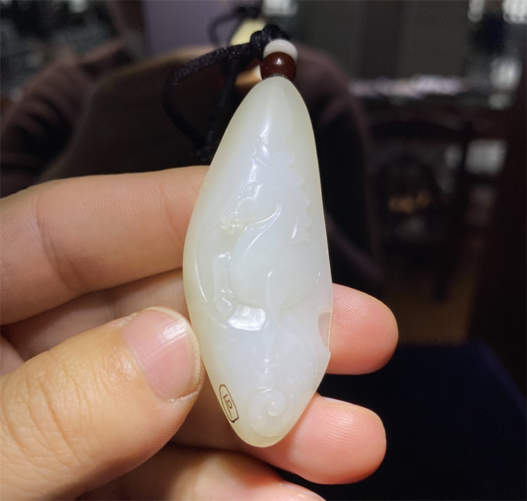 新疆和田白玉籽料挂件吊坠马到成功 生肖马 观音佛貔貅  ld05070