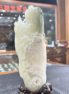 新疆和田白玉摆件   宝宝锁平安无事牌挂件吊坠   xx17114