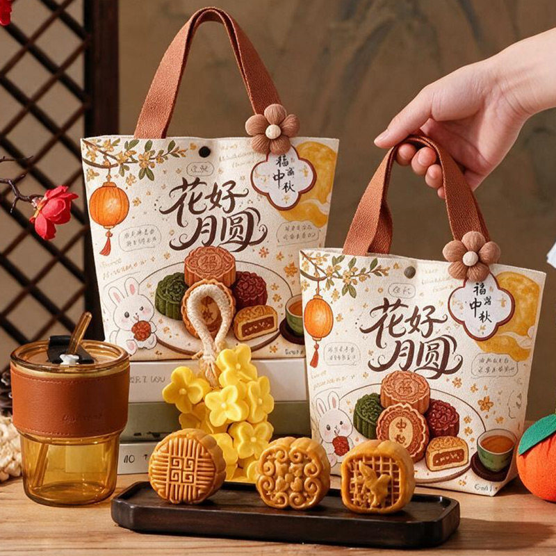 中秋节礼物月饼包装袋手提礼品袋