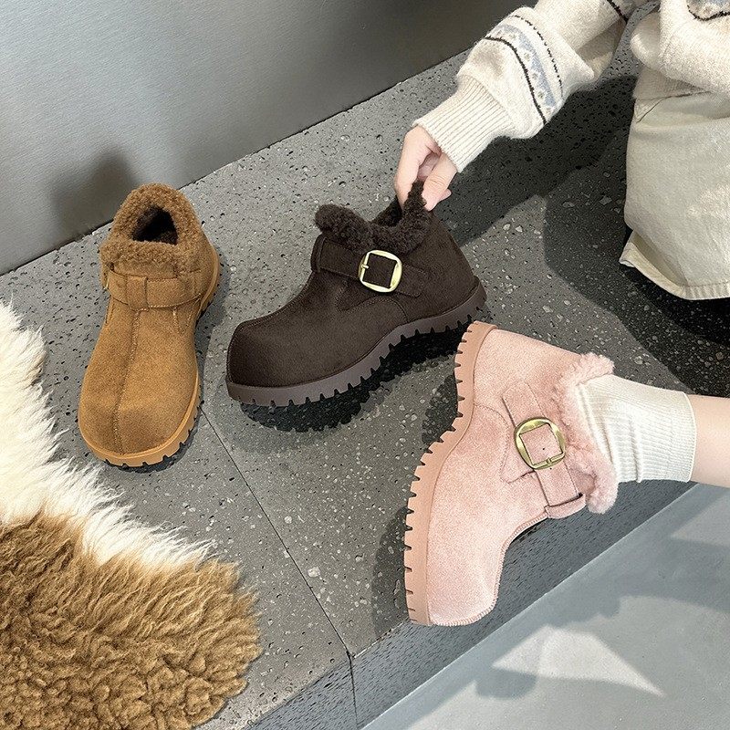 6.5cm内增高厚底复古勃肯鞋德训鞋女2025巨好看阿甘冬款加绒棉鞋,女鞋,勃肯鞋/软木鞋,淘宝优惠券,粉丝福利购,淘宝优惠卷