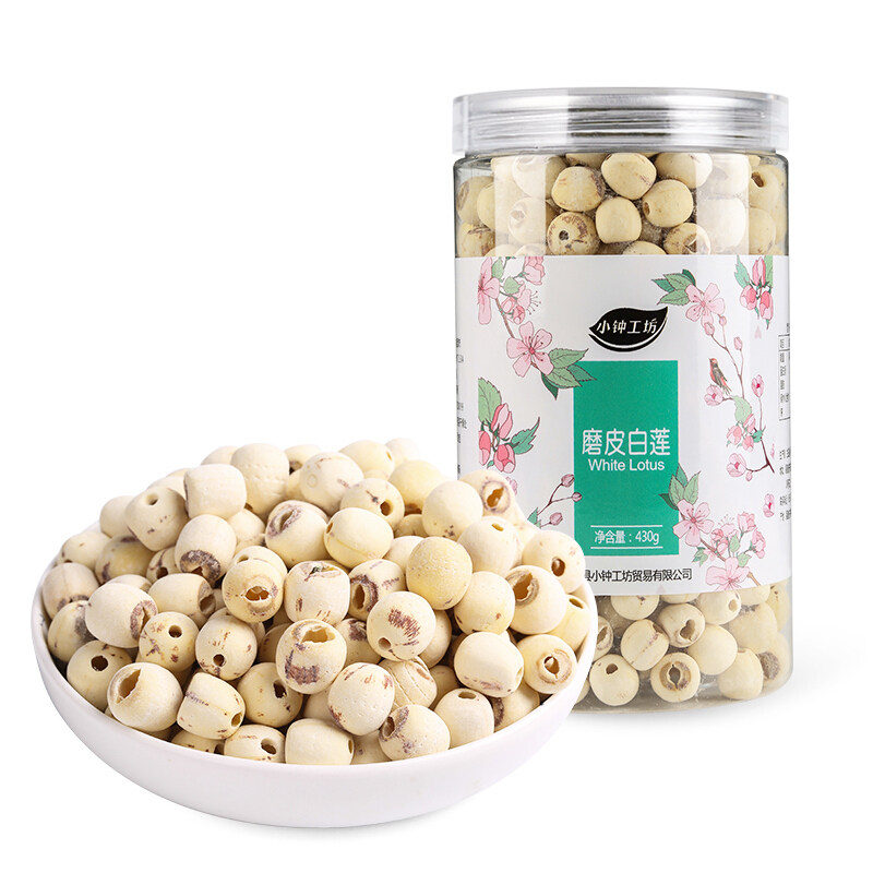 小钟工坊 磨皮莲子 去皮通芯白莲子湘莲子干货 430g 罐装高性价比高么？