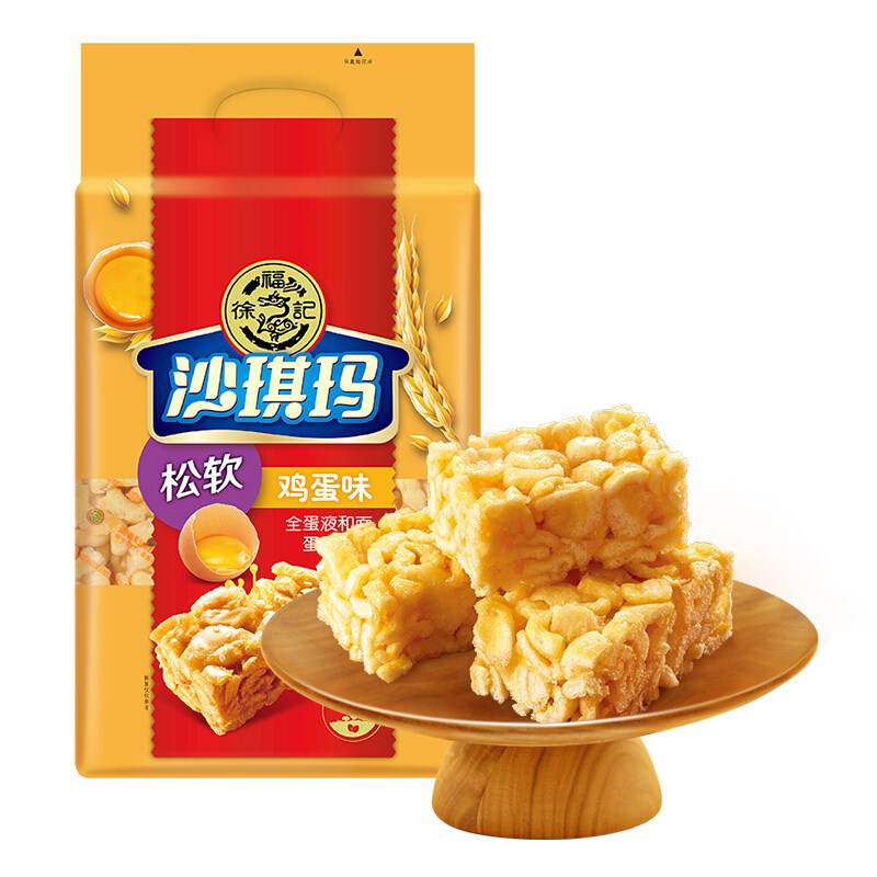 徐福记 经典鸡蛋沙琪玛526g 软糯老式萨其马 硬脆传统中式糕点心怎么看?