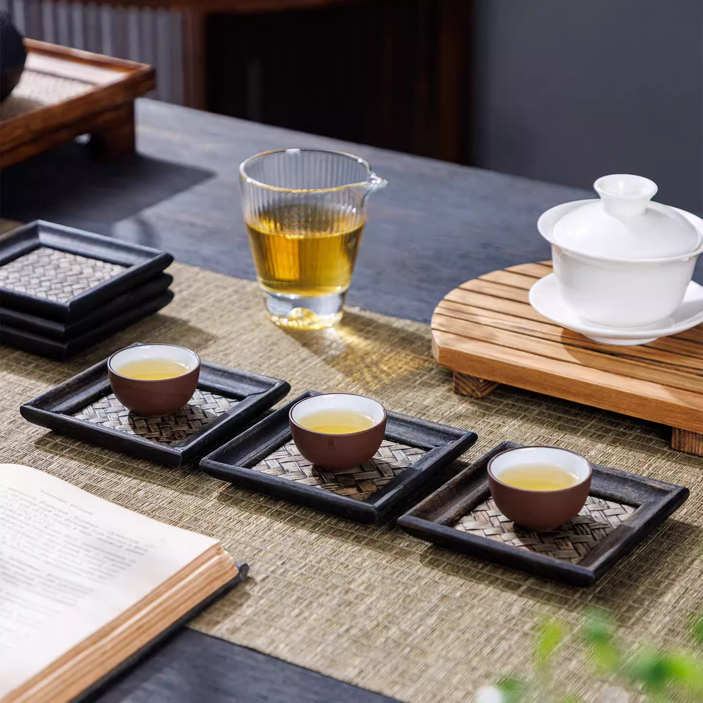 茶杯垫隔热垫实木泰国进口杯垫茶道创意功夫茶杯垫茶托茶具,餐饮具,餐垫,淘宝优惠券,粉丝福利购,淘宝优惠卷