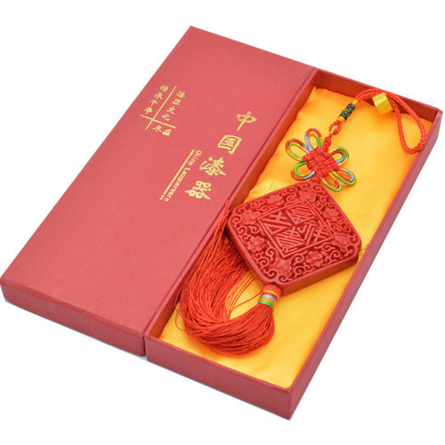 北京传统漆雕漆器小号中国结车挂件饰品中国风特色礼品送老外礼物