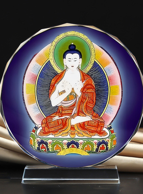 定制南无水天佛水天王如来身白色画像水晶摆件工照片文创礼品礼物