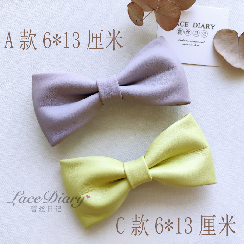 蕾丝日记真皮绵羊皮简约时尚发夹