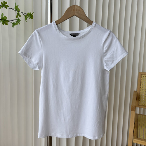修身小版紧身上衣夏装女时尚百搭亲肤舒适基础瘦瘦白T39C2/75004