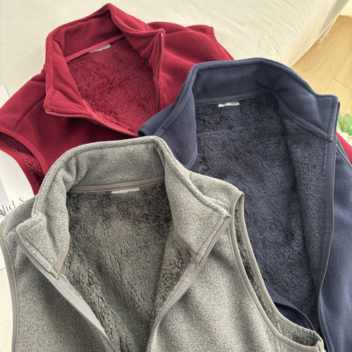 厚实保暖 冬季新款百搭单品加绒加厚拉链款背心马甲17C3/001277