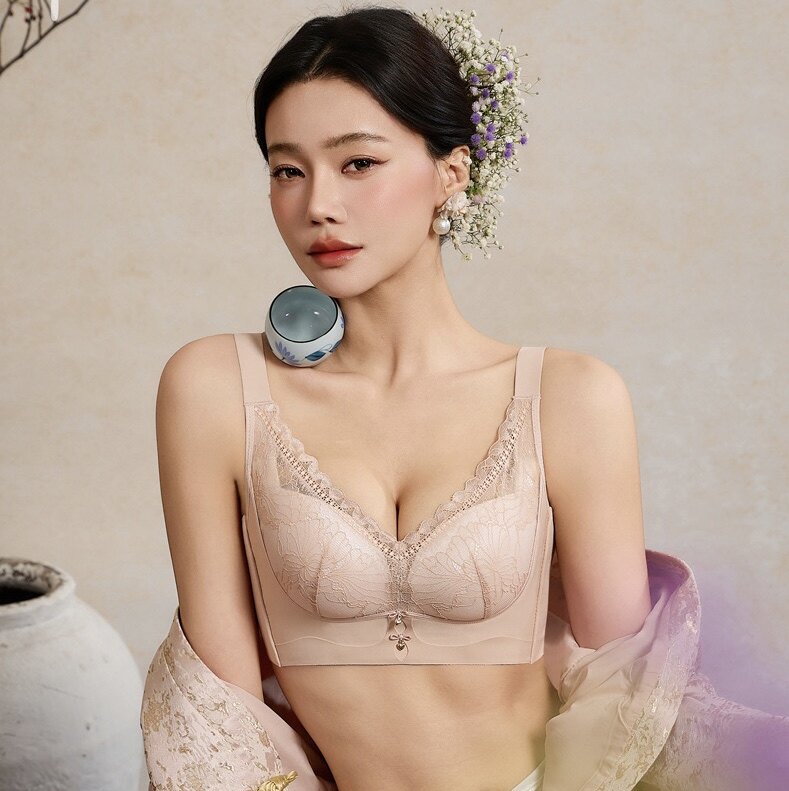 嘉洛斯8890舒适无侧骨内衣小胸聚拢上托文胸防下垂收副乳调整胸罩